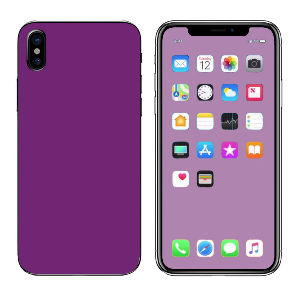  Purple Muted Apple iPhone X Skin