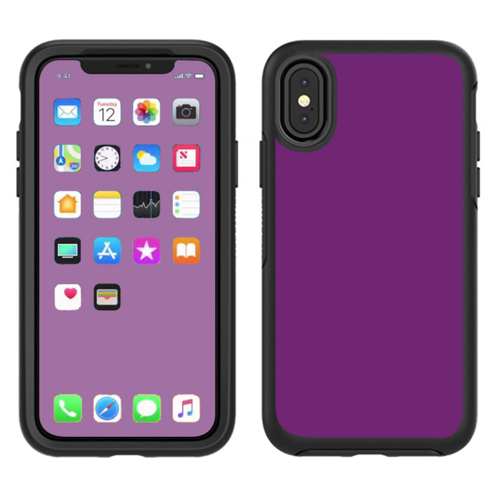  Purple Muted Otterbox Defender Apple iPhone X Skin