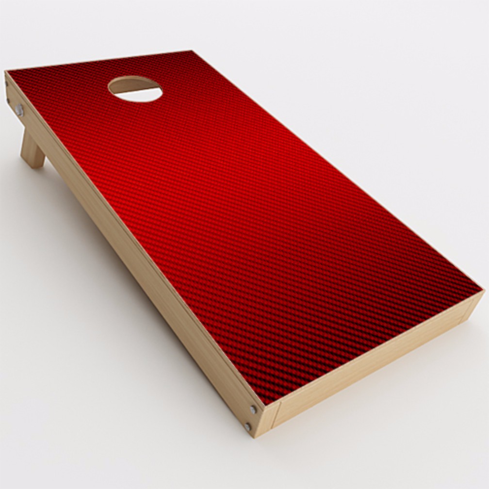  Red Carbon Fiber Graphite Cornhole Game Boards  Skin