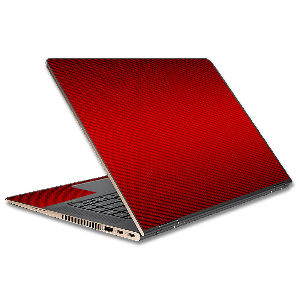  Red Carbon Fiber Graphite HP Spectre x360 15t Skin