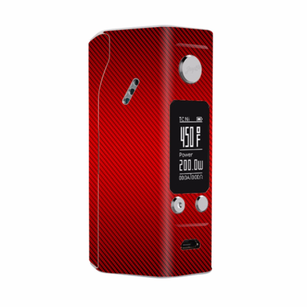  Red Carbon Fiber Graphite Wismec Reuleaux RX200S Skin