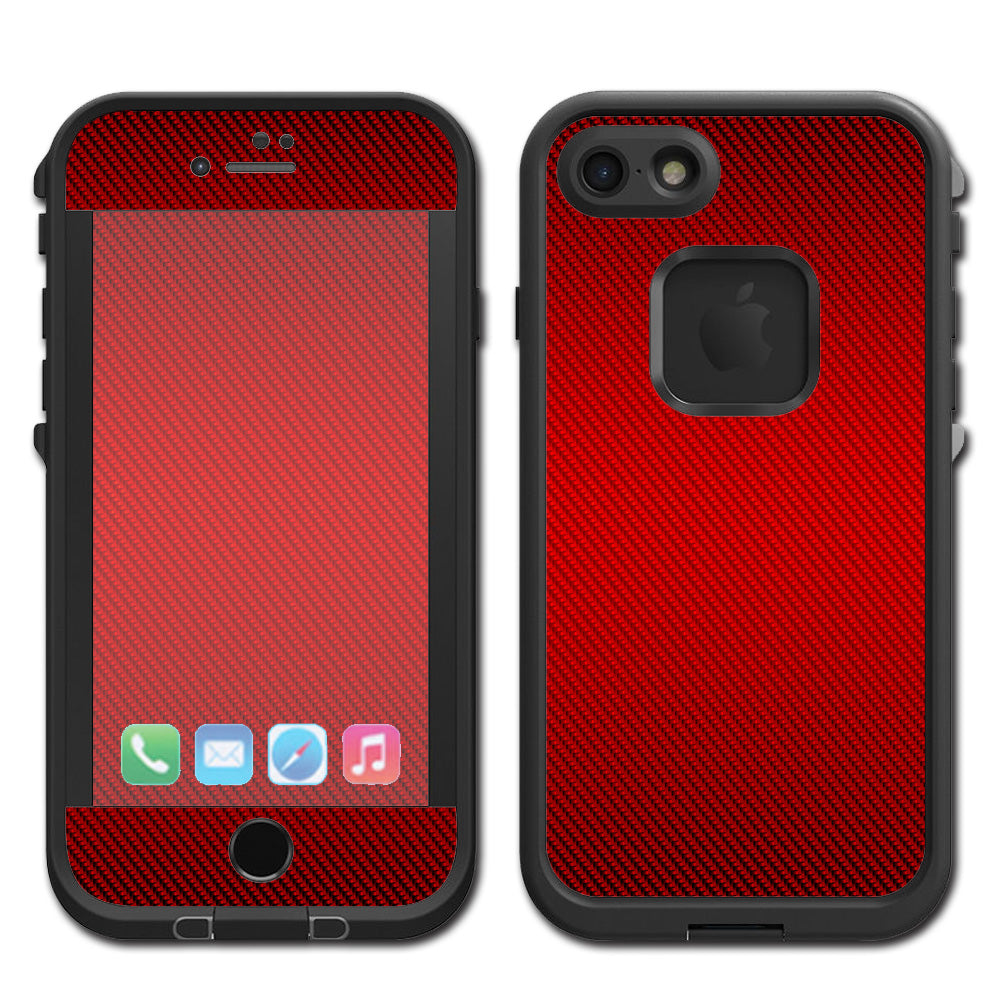  Red Carbon Fiber Graphite Lifeproof Fre iPhone 7 or iPhone 8 Skin