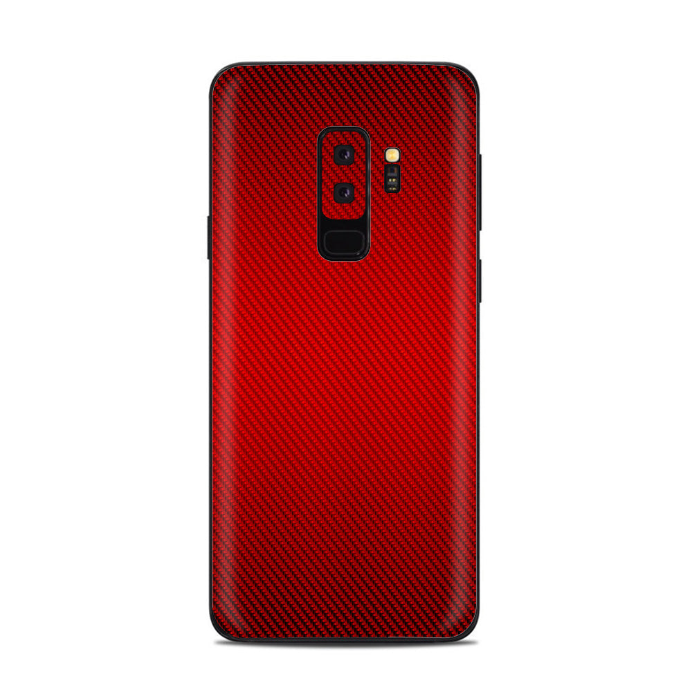  Red Carbon Fiber Graphite Samsung Galaxy S9 Plus Skin
