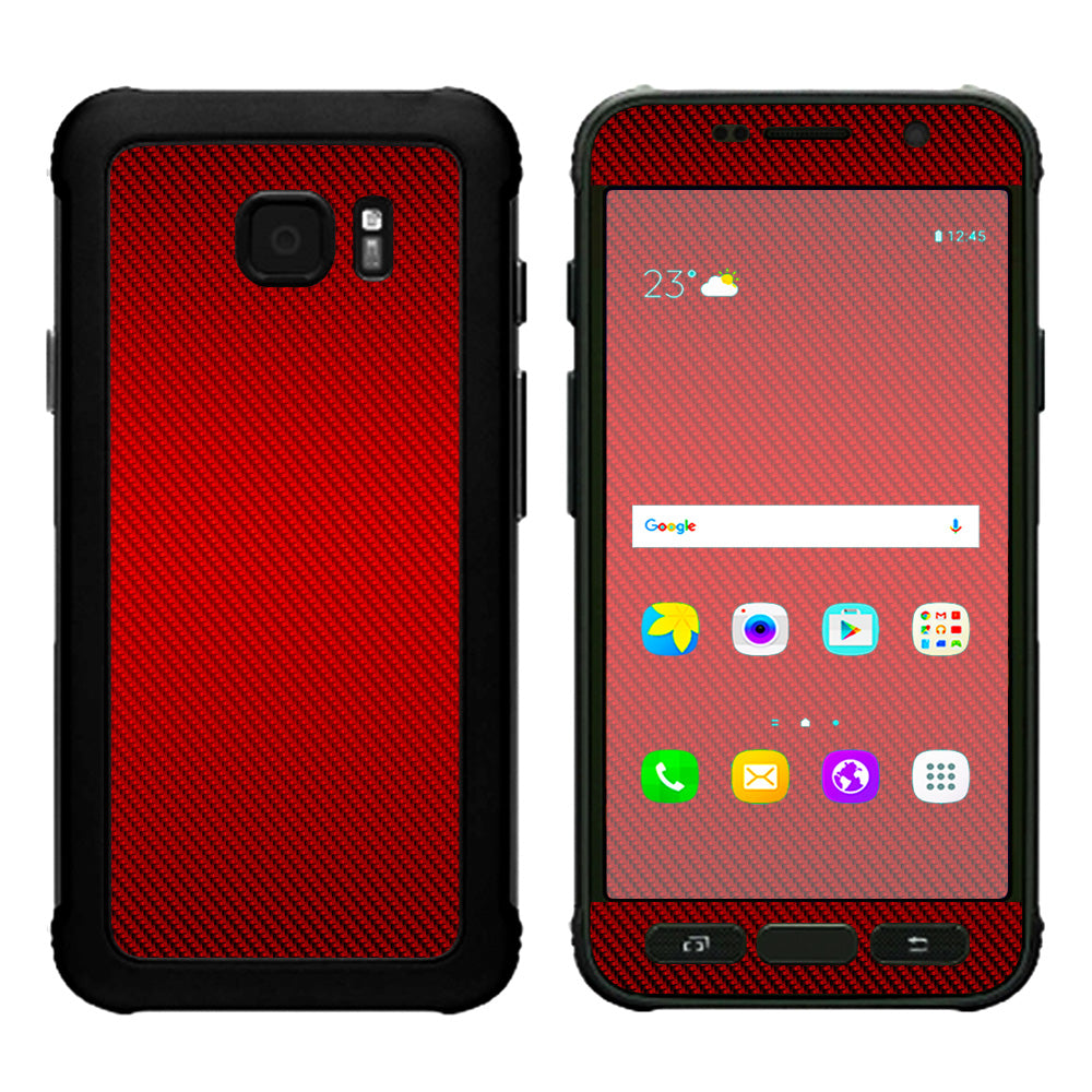  Red Carbon Fiber Graphite Samsung Galaxy S7 Active Skin