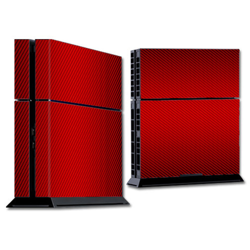  Red Carbon Fiber Graphite Sony Playstation PS4 Skin