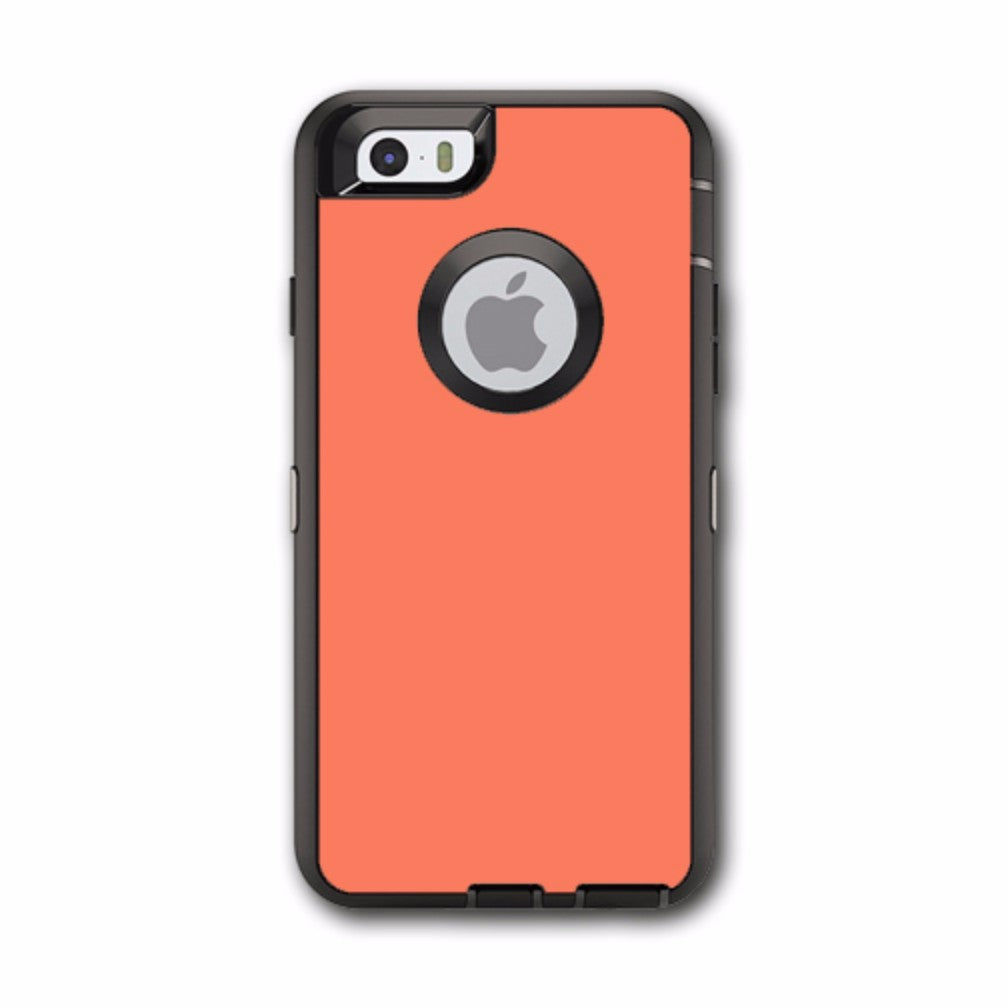  Solid Salmon Color Otterbox Defender iPhone 6 Skin
