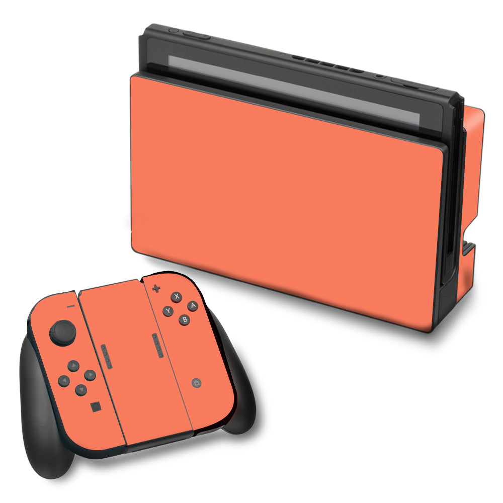  Solid Salmon Color Nintendo Switch Skin