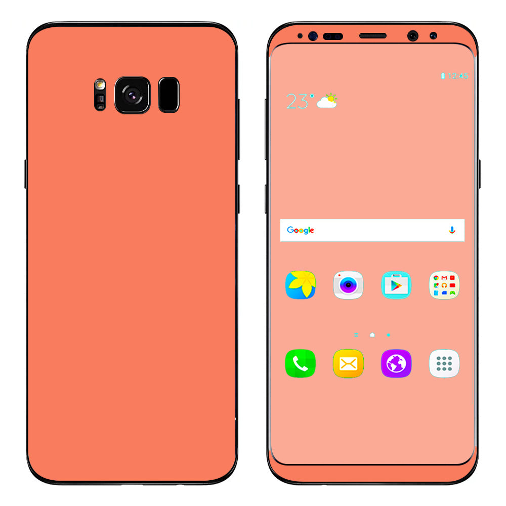  Solid Salmon Color Samsung Galaxy S8 Plus Skin