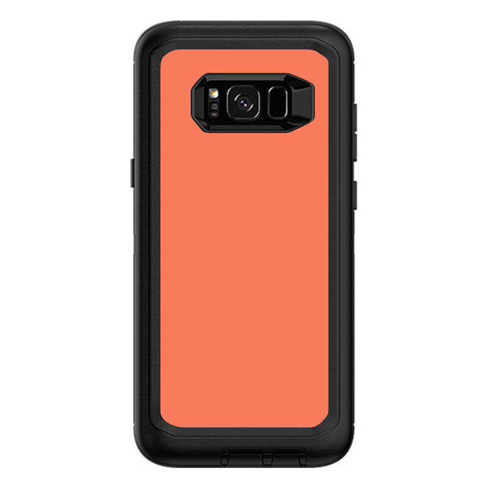  Solid Salmon Color Otterbox Defender Samsung Galaxy S8 Plus Skin