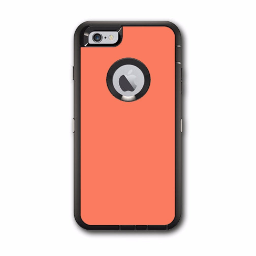  Solid Salmon Color Otterbox Defender iPhone 6 PLUS Skin
