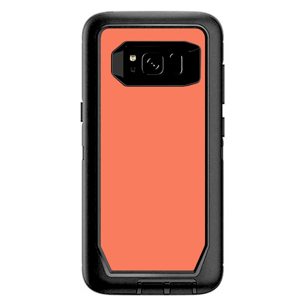  Solid Salmon Color Otterbox Defender Samsung Galaxy S8 Skin