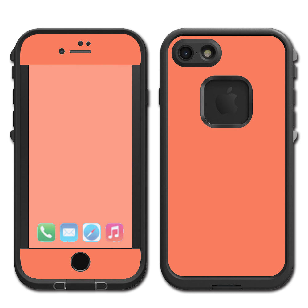  Solid Salmon Color Lifeproof Fre iPhone 7 or iPhone 8 Skin