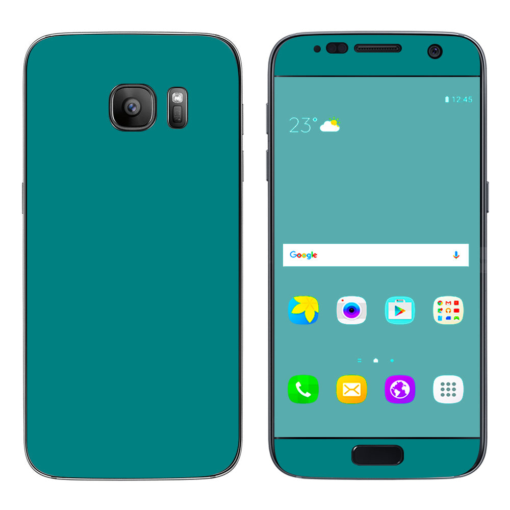  Teal Color Samsung Galaxy S7 Skin