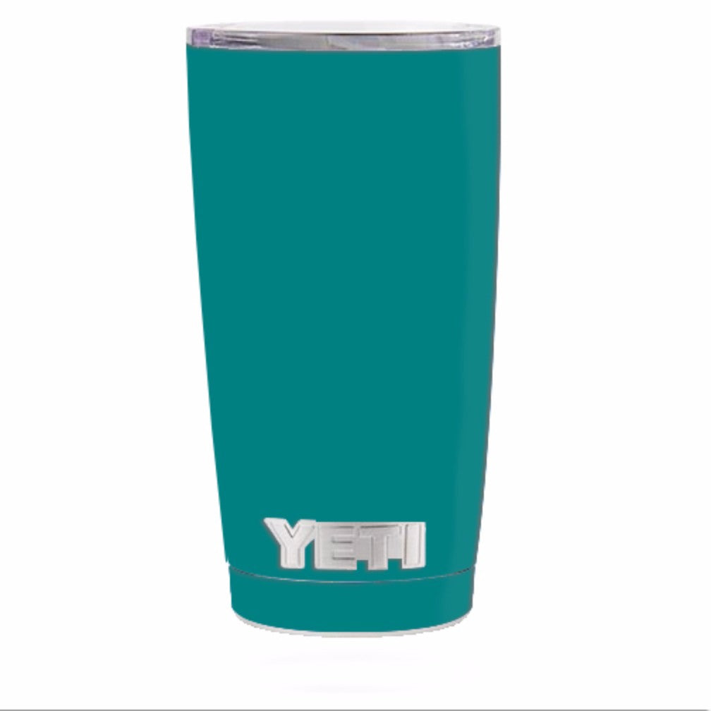  Teal Color Yeti 20oz Rambler Tumbler Skin