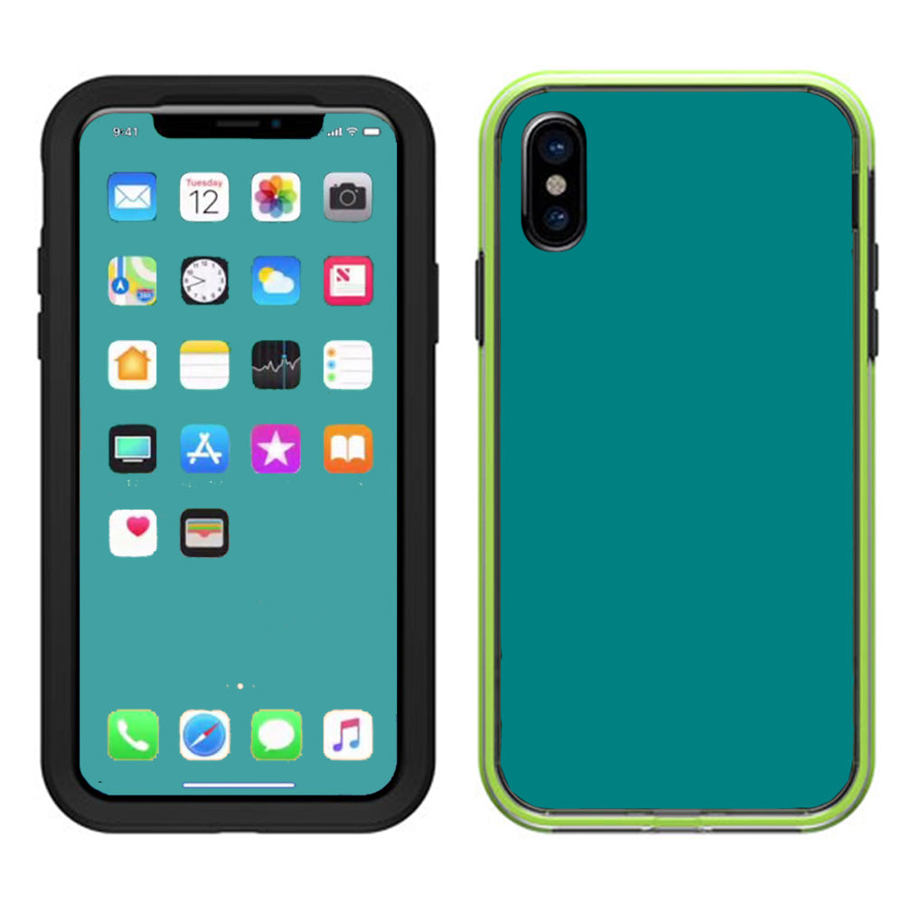  Teal Color Lifeproof Slam Case iPhone X Skin