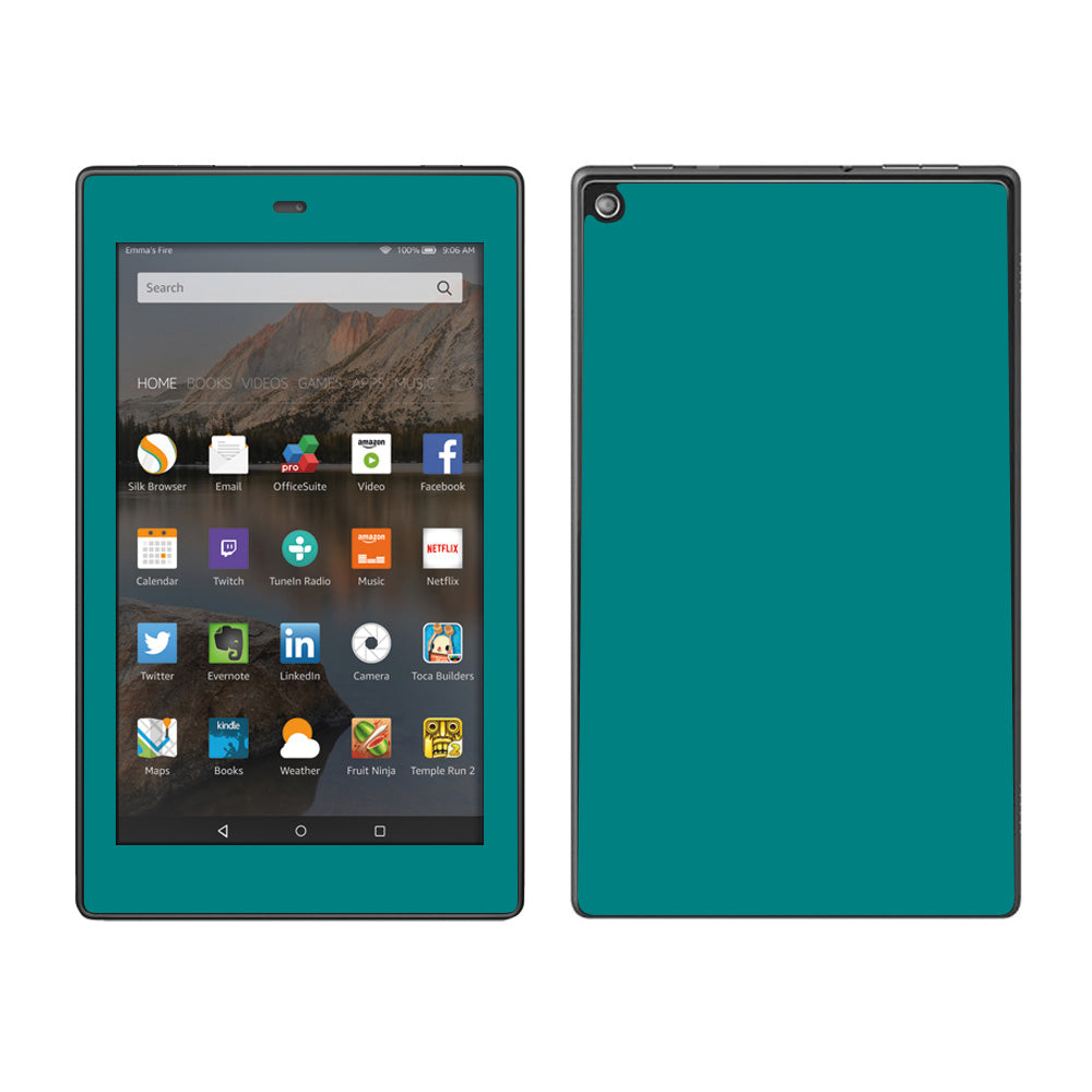  Teal Color Amazon Fire HD 8 Skin