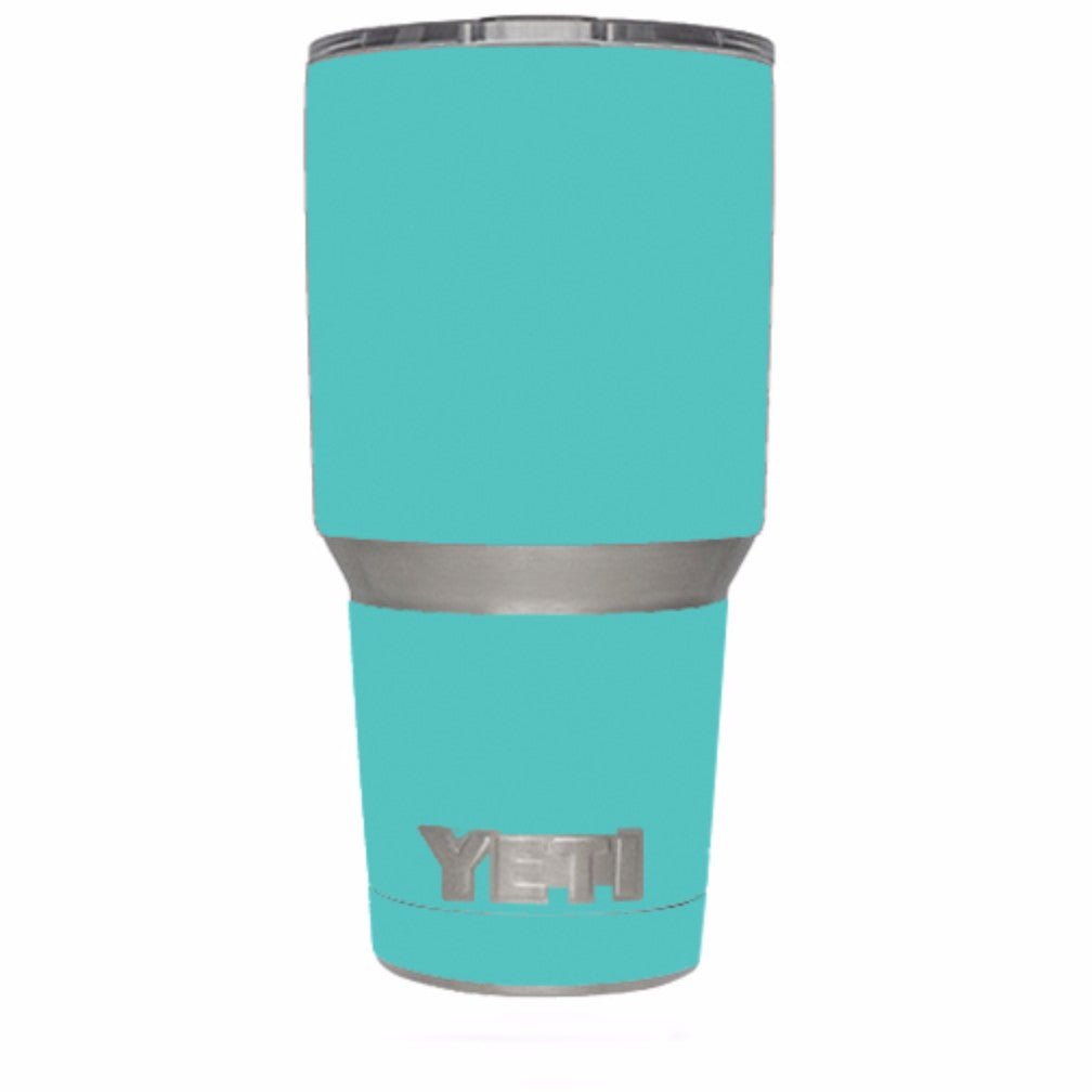  Turquoise Color Yeti 30oz Rambler Tumbler Skin