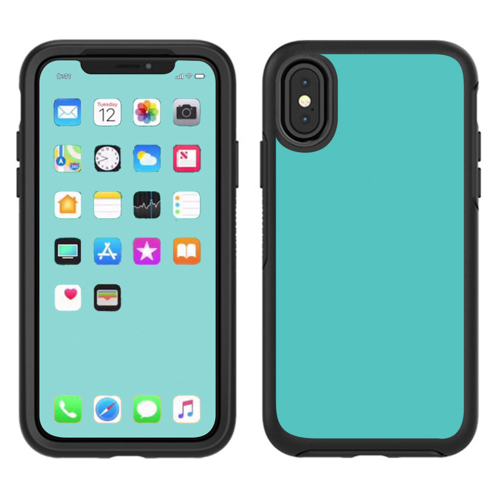  Turquoise Color Otterbox Defender Apple iPhone X Skin