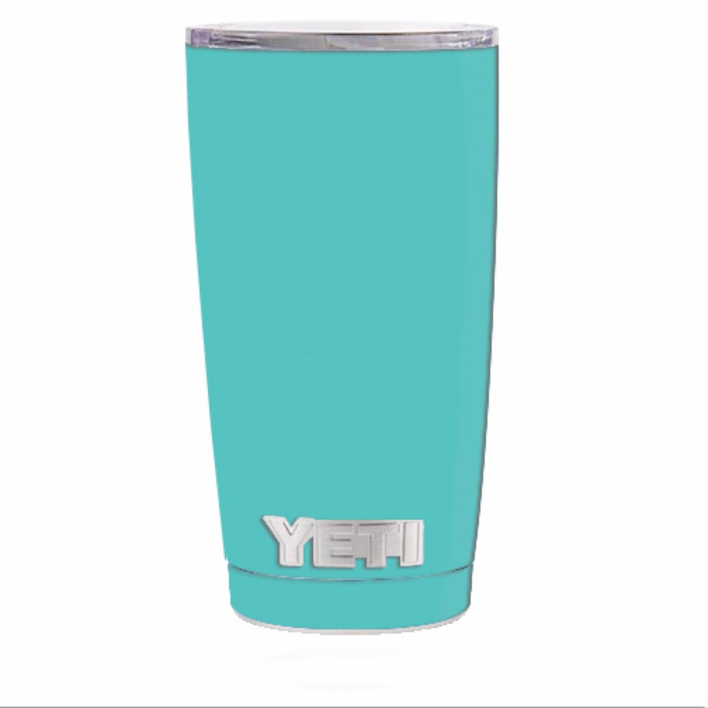  Turquoise Color Yeti 20oz Rambler Tumbler Skin