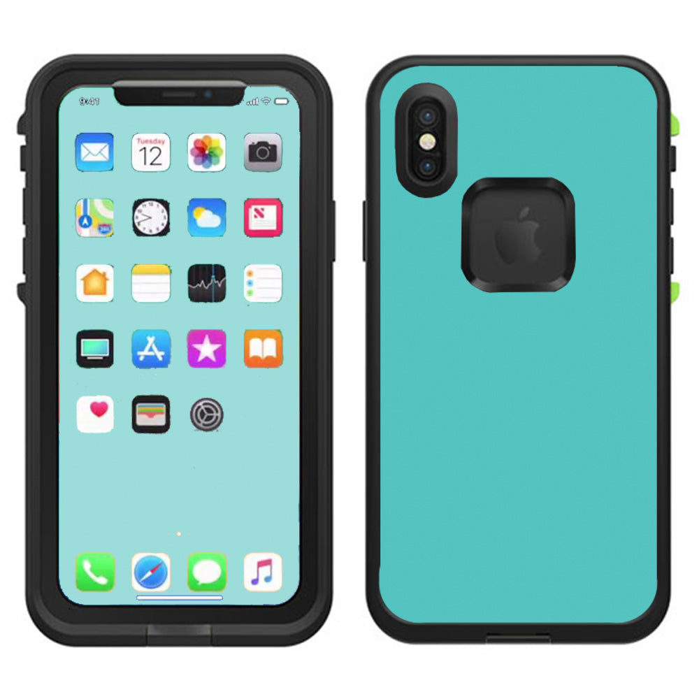  Turquoise Color Lifeproof Fre Case iPhone X Skin
