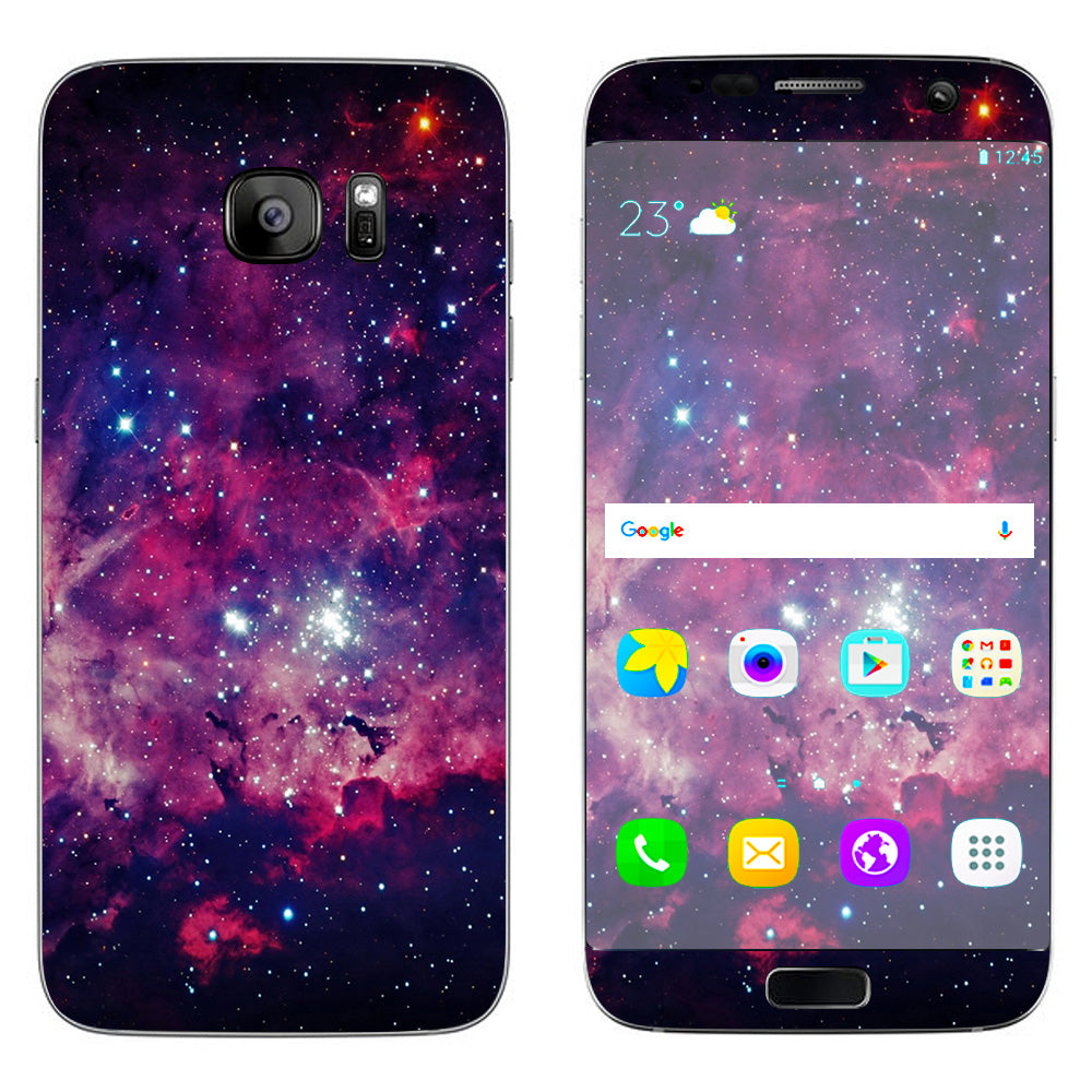  Space Clouds At Night Samsung Galaxy S7 Edge Skin