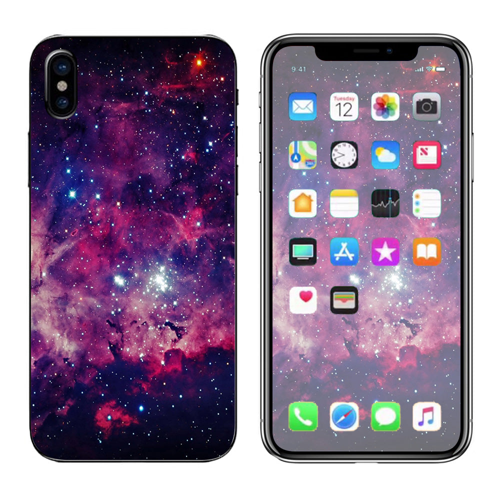  Space Clouds At Night Apple iPhone X Skin