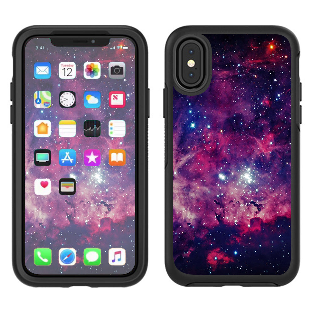  Space Clouds At Night Otterbox Defender Apple iPhone X Skin