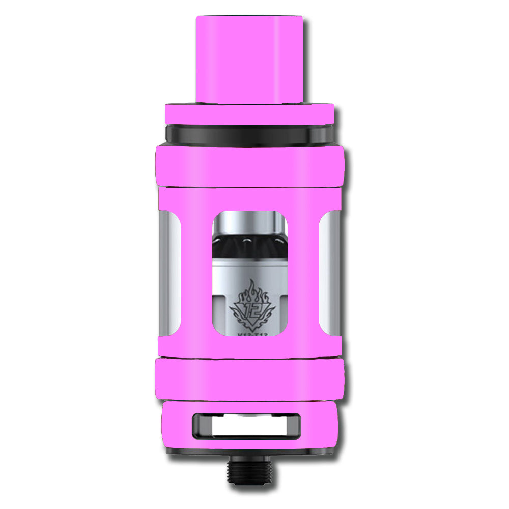  Solid Pink Color Smok TFV12 Tank Skin