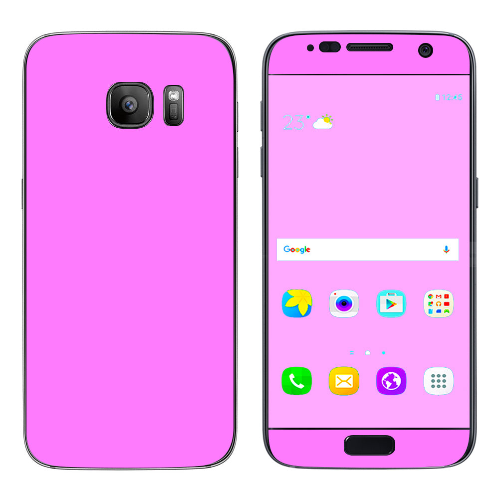  Solid Pink Color Samsung Galaxy S7 Skin