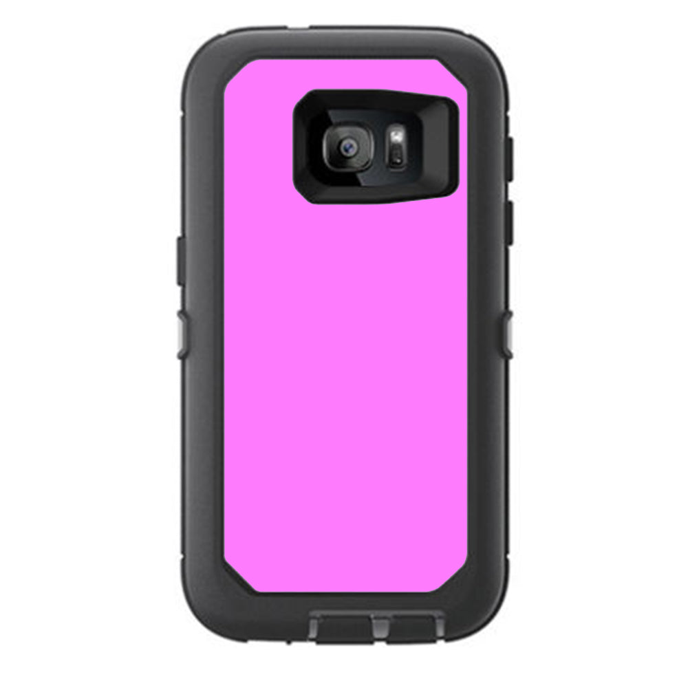 Solid Pink Color Otterbox Defender Samsung Galaxy S7 Skin