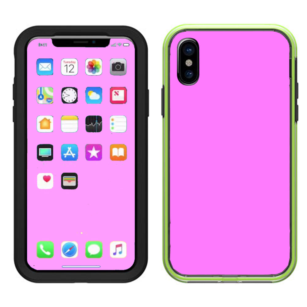  Solid Pink Color Lifeproof Slam Case iPhone X Skin