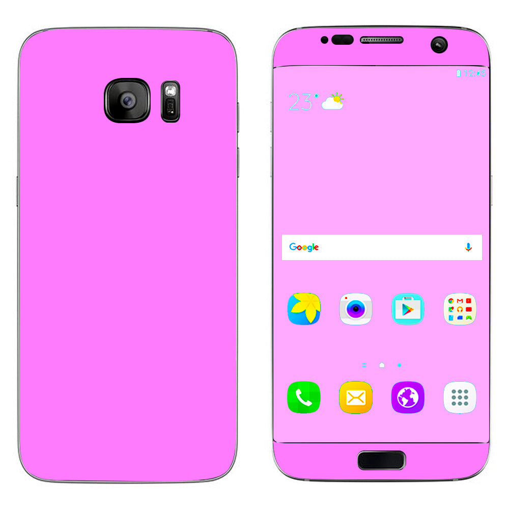  Solid Pink Color Samsung Galaxy S7 Edge Skin