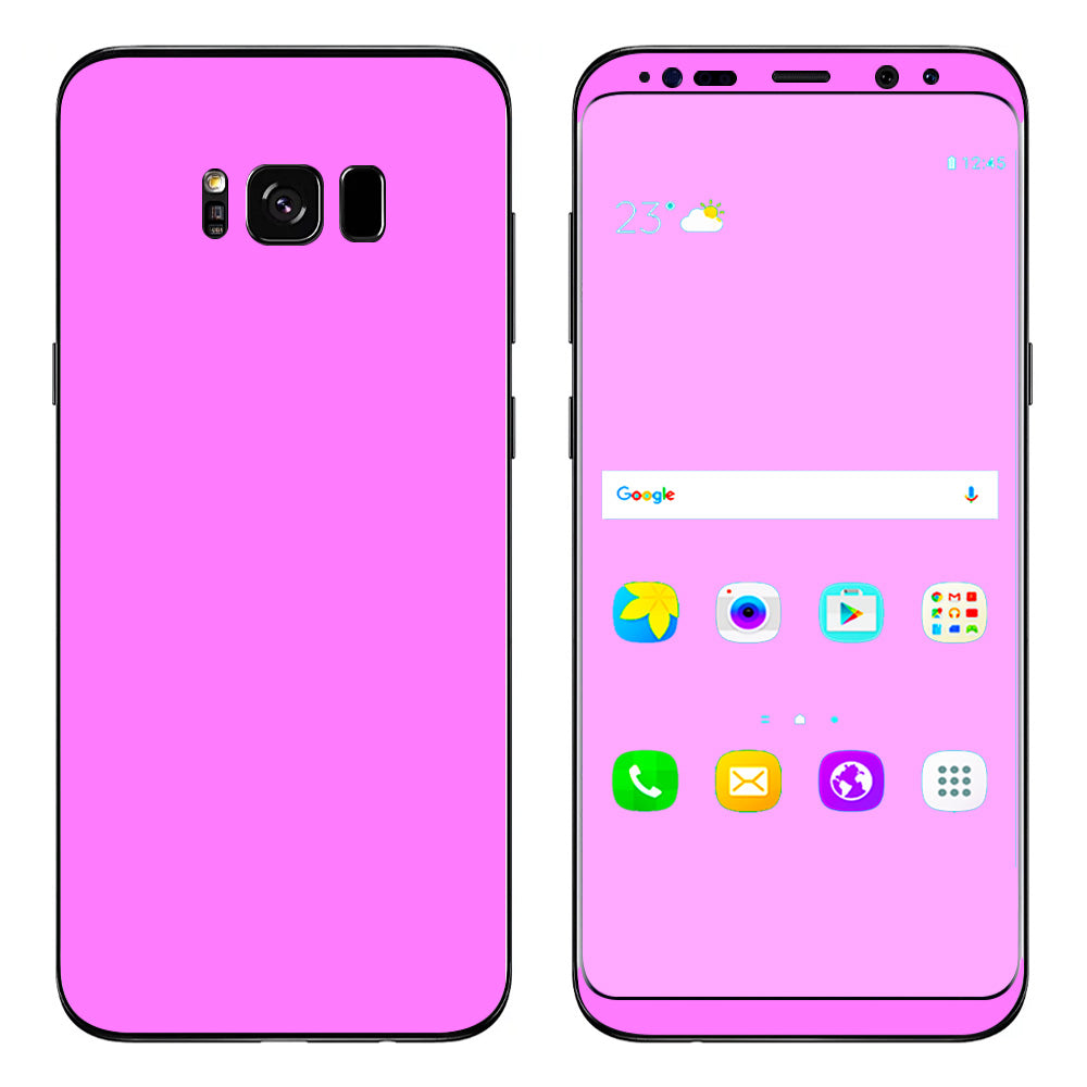  Solid Pink Color Samsung Galaxy S8 Plus Skin