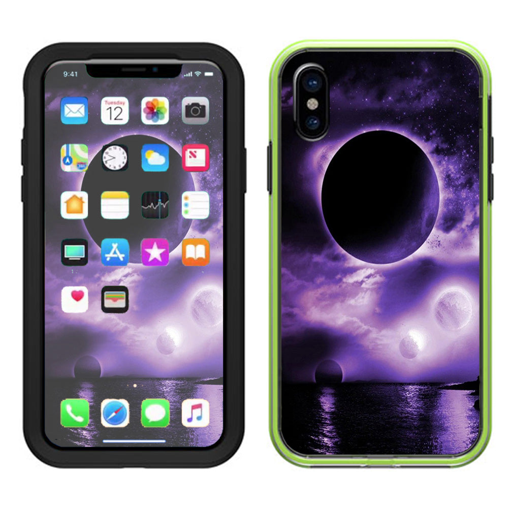  Eclipsed Moon Purple Sky Lifeproof Slam Case iPhone X Skin