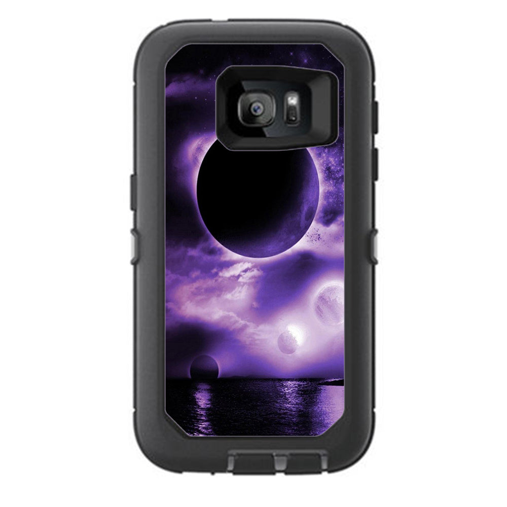  Eclipsed Moon Purple Sky Otterbox Defender Samsung Galaxy S7 Skin
