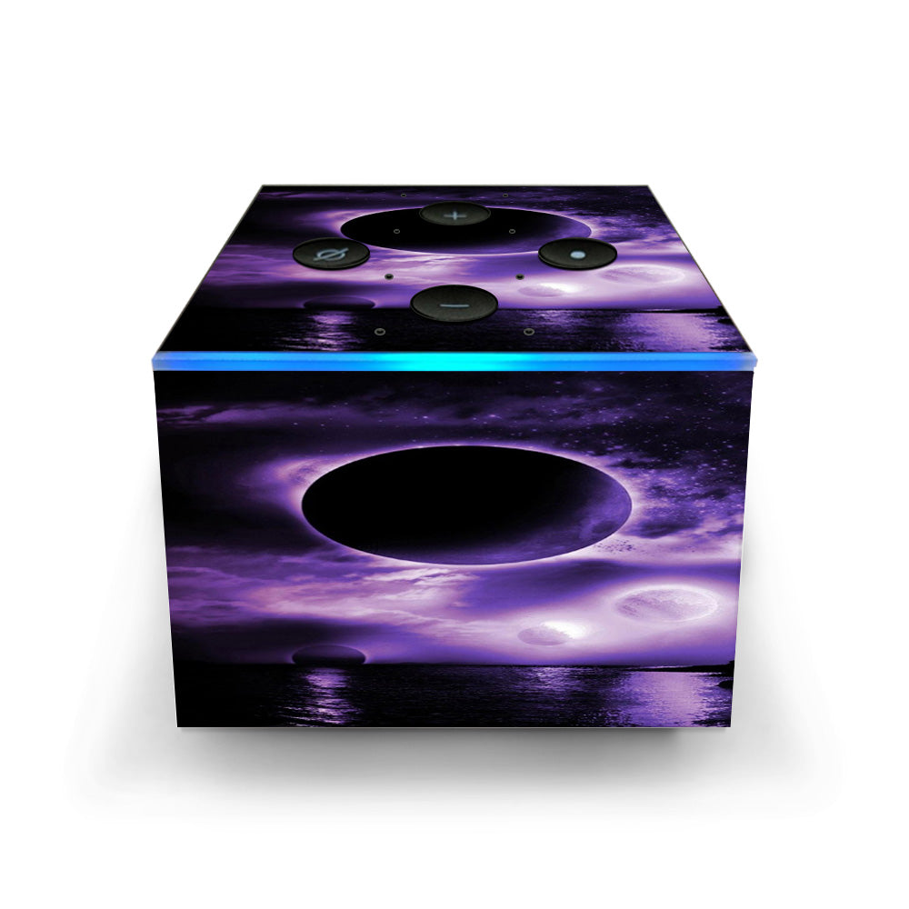  Eclipsed Moon Purple Sky Amazon Fire TV Cube Skin