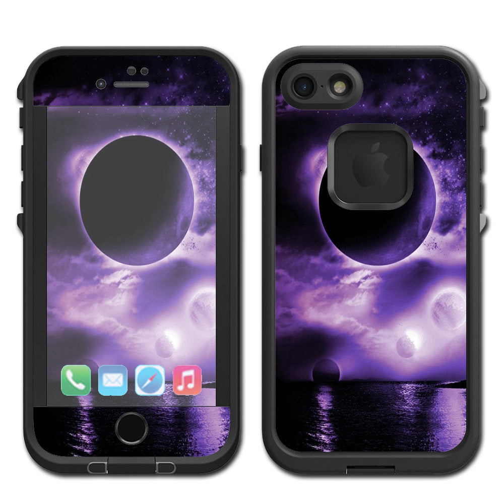  Eclipsed Moon Purple Sky Lifeproof Fre iPhone 7 or iPhone 8 Skin