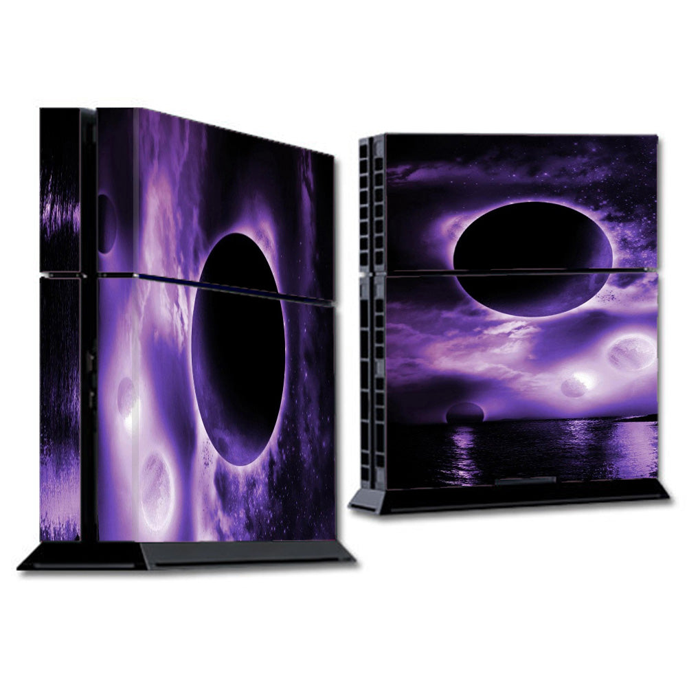  Eclipsed Moon Purple Sky Sony Playstation PS4 Skin