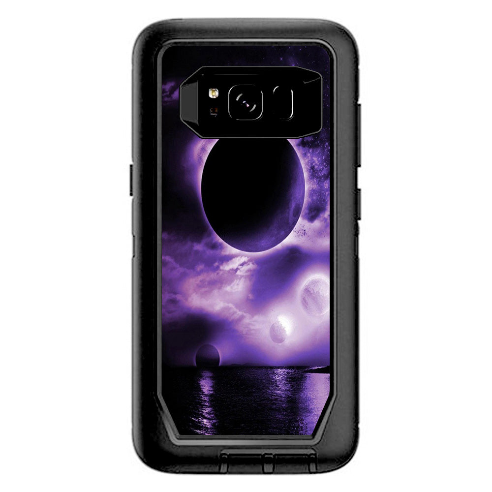  Eclipsed Moon Purple Sky Otterbox Defender Samsung Galaxy S8 Skin