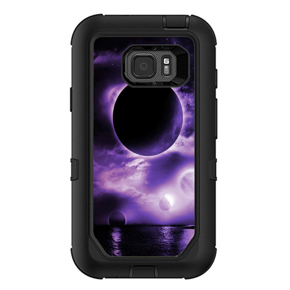 Eclipsed Moon Purple Sky Otterbox Defender Samsung Galaxy S7 Active Skin