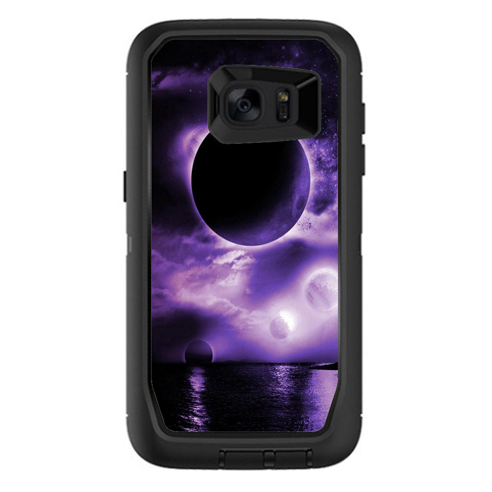  Eclipsed Moon Purple Sky Otterbox Defender Samsung Galaxy S7 Edge Skin