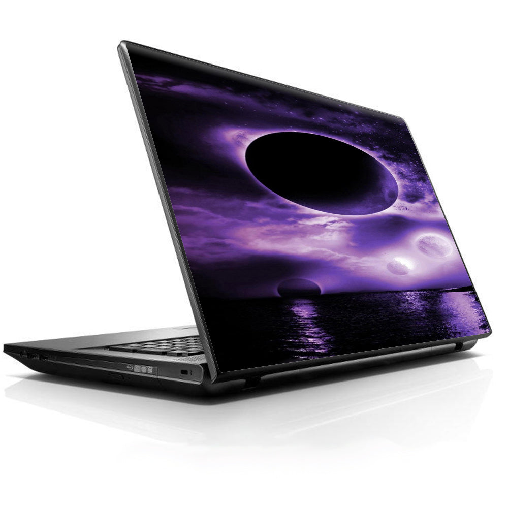  Eclipsed Moon Purple Sky Universal 13 to 16 inch wide laptop Skin