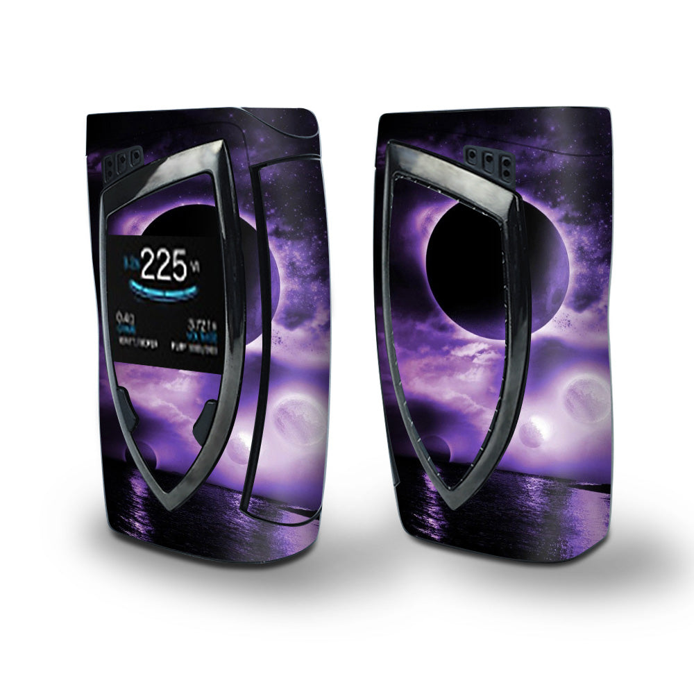 Skin Decal Vinyl Wrap for Smok Devilkin Kit 225w Vape (includes TFV12 Prince Tank Skins) skins cover/ Eclipsed Moon purple sky