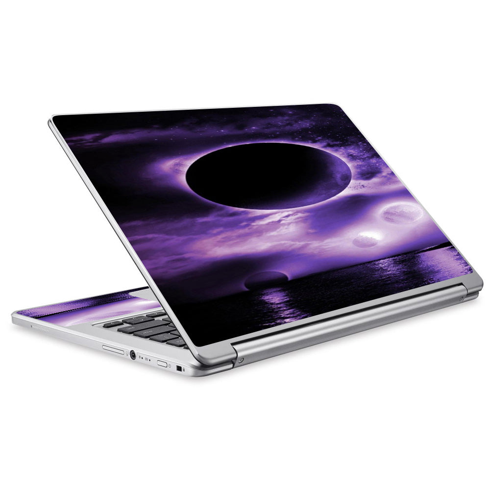  Eclipsed Moon Purple Sky Acer Chromebook R13 Skin