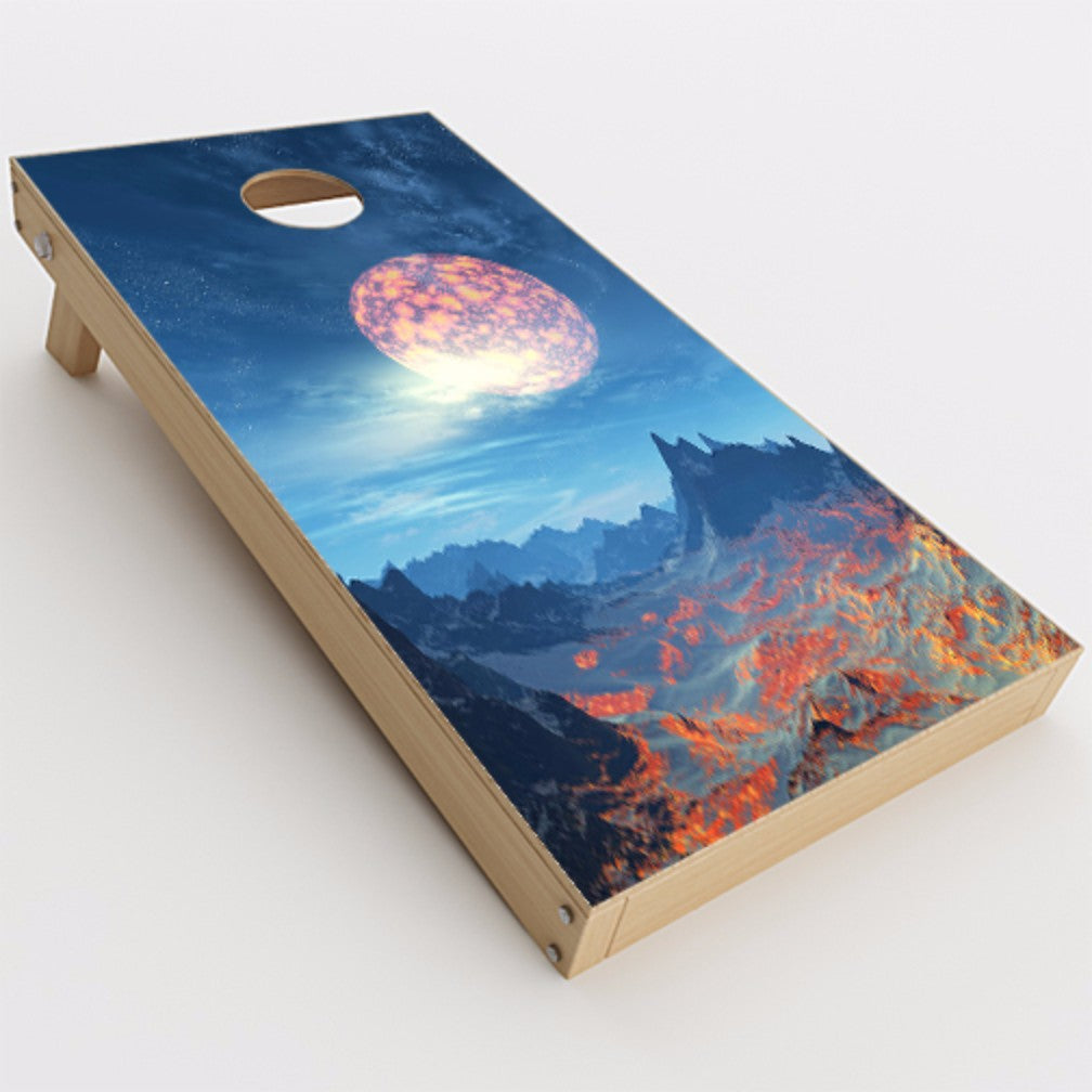  Moon Over Mountains Cornhole Game Boards  Skin
