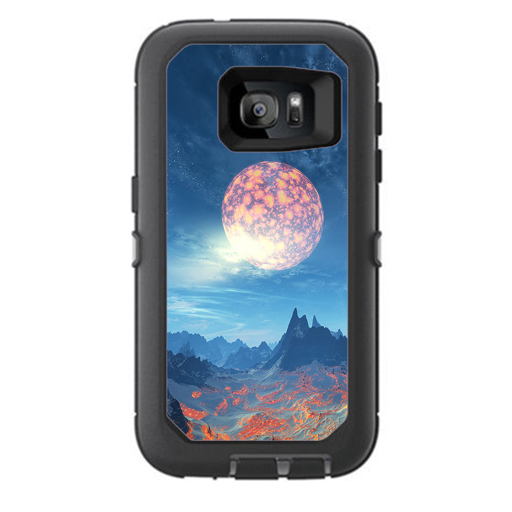  Moon Over Mountains Otterbox Defender Samsung Galaxy S7 Skin