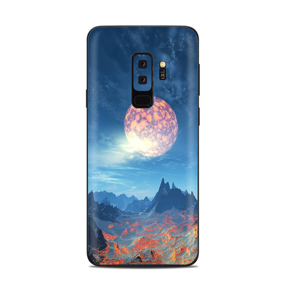  Moon Over Mountains Samsung Galaxy S9 Plus Skin
