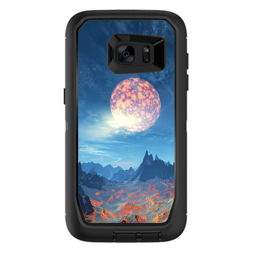 Moon Over Mountains Otterbox Defender Samsung Galaxy S7 Edge Skin