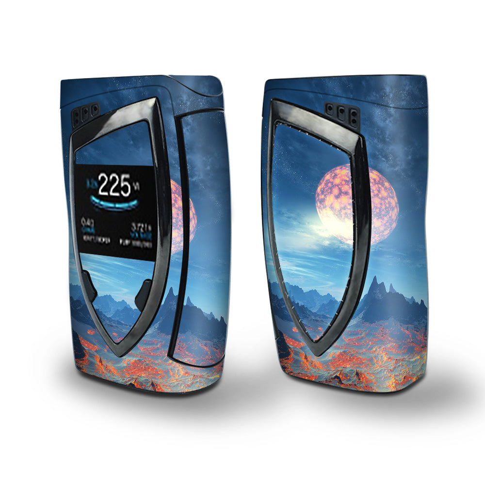 Skin Decal Vinyl Wrap for Smok Devilkin Kit 225w Vape (includes TFV12 Prince Tank Skins) skins cover/ Moon over Mountains