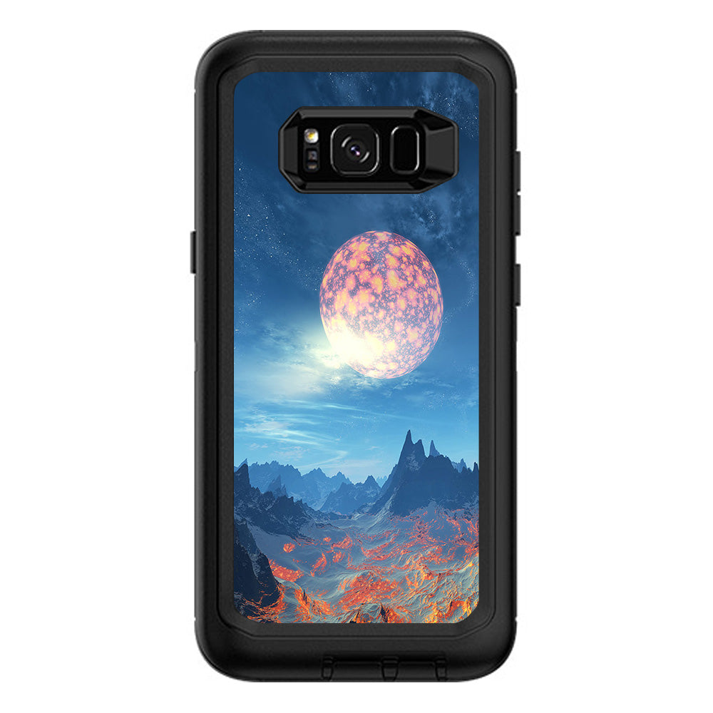  Moon Over Mountains Otterbox Defender Samsung Galaxy S8 Plus Skin